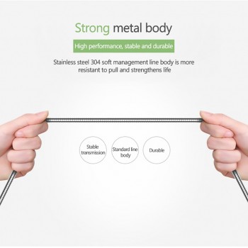 Totu 2A Fast Charger Metal Micro USB Cable For iPhone X 8 7 Samsung s6 s5  Mobile Phone Charging Data Cord Micro USB phone Cable