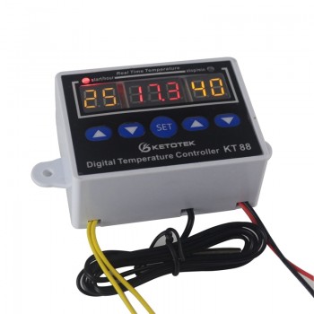 Digital Thermostat 12V 24V 110V 220V Temperature Controller Temperature Control Switch -19~99C Output 10A 220V AC