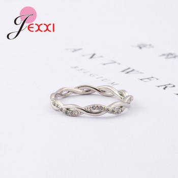 Jemmin New Arrival Elegant Pure 925 Sterling Sliver Special Beautiful Winding Shinning Rhinestone Fine Rings Good Girls/Women