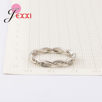 Jemmin New Arrival Elegant Pure 925 Sterling Sliver Special Beautiful Winding Shinning Rhinestone Fine Rings Good Girls/Women