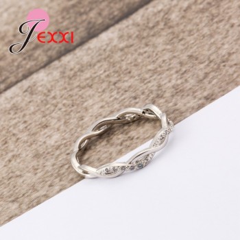 Jemmin New Arrival Elegant Pure 925 Sterling Sliver Special Beautiful Winding Shinning Rhinestone Fine Rings Good Girls/Women