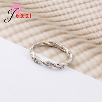 Jemmin New Arrival Elegant Pure 925 Sterling Sliver Special Beautiful Winding Shinning Rhinestone Fine Rings Good Girls/Women
