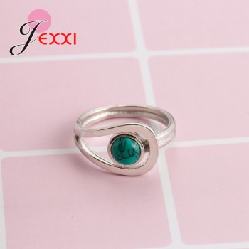 JEMMIN New Arrival Unique Design 925 Sterling Silver Rings Gorgeous Halo Opal Women Wedding Engagement Anniversary Jewelry