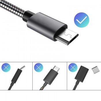 Stainless Steel Metal Fast Charging Data Sync Cable 2A Micro USB for Samsung S4 S5 S6 S7 Charging Cable Data Sync Braided Lead