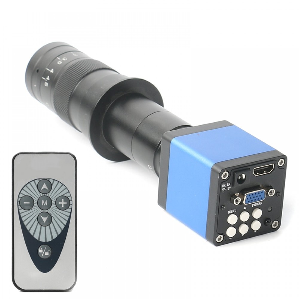 Newset 14MP 1080P Digital Video HDMI Microscope Camera +130X/180X/300X C mount lens for PCB Soldering Repair Dual display output