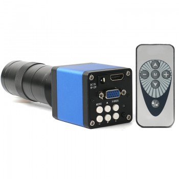 Newset 14MP 1080P Digital Video HDMI Microscope Camera +130X/180X/300X C mount lens for PCB Soldering Repair Dual display output