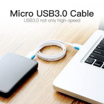Vention Micro USB 3.0 Cable 2M 0.5M Fast USB Charger Data Sync Cable USB 3.0 Mobile Phone Cable for Samsung S5 Hard Drive Disk