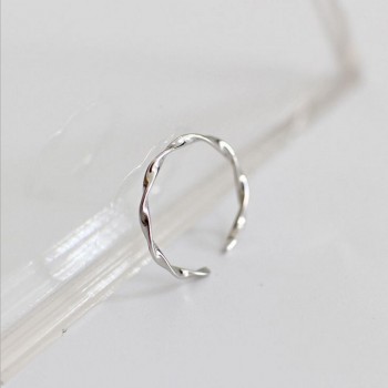925 sterling silver mobius wire ring wavy open mouth finger ring knuckles