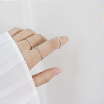 925 sterling silver mobius wire ring wavy open mouth finger ring knuckles