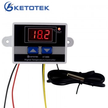 -50~110C Intelligent Digital Thermostat AC 220V 12V 24V 10A Digital Temperature Controller Regulator Switch