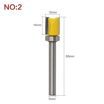 1pc Bearing Flush Trim Router Bit for wood 6mm Shank straight bit Tungsten Woodworking Milling Cutter Tool