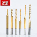 HUHAO 1pc 3.175mm ball nose 2 Flute Spiral TiN Coating end mills CNC router bits for wood tungsten carbide milling route tool