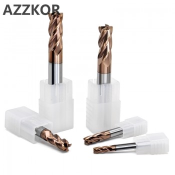 Milling Cutter Alloy Coating Tungsten Steel Tool Cnc Maching Hrc65 Endmill Azzkor Top  Milling Cutter Kit Milling Machine Tools