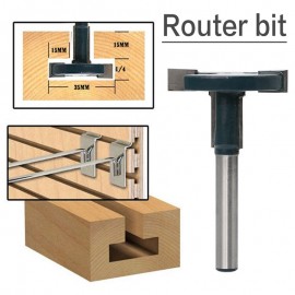 1/4 Shank Straight T-Track T-Slot Router Bits Milling Woodworking Cutter Tool Straight Edge Blade Router Bit