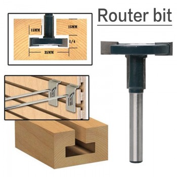 1/4 Shank Straight T-Track T-Slot Router Bits Milling Woodworking Cutter Tool Straight Edge Blade Router Bit