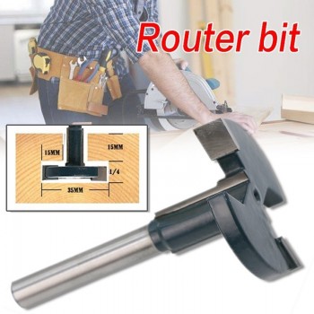 1/4 Shank Straight T-Track T-Slot Router Bits Milling Woodworking Cutter Tool Straight Edge Blade Router Bit
