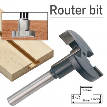 1/4 Shank Straight T-Track T-Slot Router Bits Milling Woodworking Cutter Tool Straight Edge Blade Router Bit