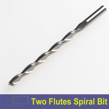 1pc 3.175mm SHK Wood cutter CNC Router Bits 2 Flutes Spiral End Mills Double Flute Milling Cutter Spiral PVC Cutter