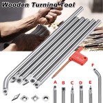 DIY Wood Turning Tool Chisel Carbide Tip Round Insert Cutter Tool Angled Shank Woodworking Tool 6 Size