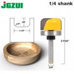 1-1/8 Diameter Bowl amp; Tray Router Bit - 1/4 Shank
