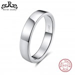 Rinntin Real Sterling Silver Women Wedding Band High Polished Can Engrave Name Date Bar Men Rings Party 925 Jewelry TSR73