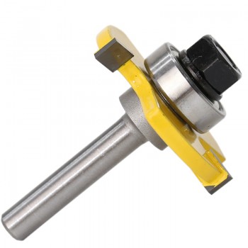 2 pc 8mm Shank high quality Tongue amp; Groove Joint Assembly Router Bit Set 3/4 Stock Wood Cutting Tool - RCT