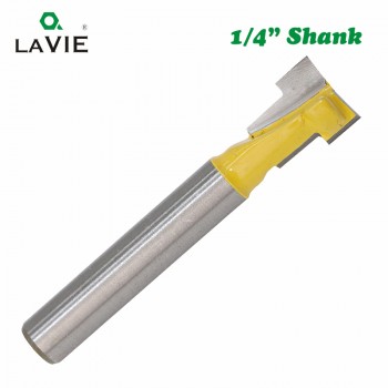 2pcs 1/4 Shank T-Slot Cutter Router Bit Hex Bolt Key Hole Bits T Slotting Milling Cutter for Wood Woodworking Tools MC01020