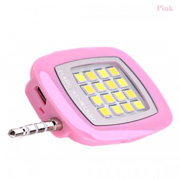 Etmakit Mobile Phone 16 LED Flash Light Adjustable Fill light For iPhone 6 Universal Android Phones Mini Selfie Sync Flashlight