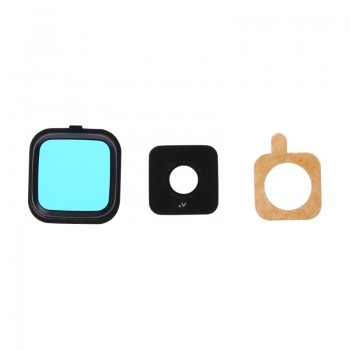 1 Set Rear Camera Lens Glass Cover + Frame + Sticker For Samsung Galaxy Note 4