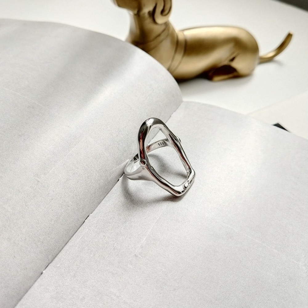 925 sterling silver openwork irregular rings silver fashion personality open adjustable rings for women charms fine jewlery gift