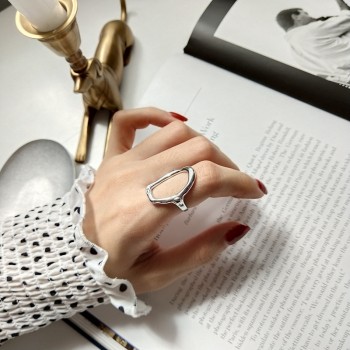 925 sterling silver openwork irregular rings silver fashion personality open adjustable rings for women charms fine jewlery gift