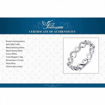 Jewelrypalace 925 Sterling Silver Love Infinity Stacking Ring For Women Best Gifts New Hot Sale As Beatiuful Jewelry