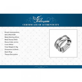 Jewelrypalace 925 Sterling Silver Rings Cosmic Lines Statement Ring Wedding Band Infinity Love Fine Jewelry Anniversary Gfits