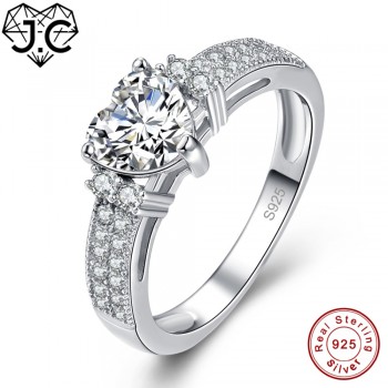 J.C Engagement Women Fine Jewelry Rainbow Fire Mystic Topaz White Topaz Solid 925 Sterling Silver Ring Size 6 7 8 9 Love Style