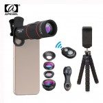 APEXEL Phone Lens Kit Fisheye Wide Angle macro 18X telescope Lens telephoto for iphone xiaomi samsung galaxy android phones
