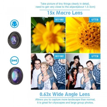 APEXEL Phone Lens Kit Fisheye Wide Angle macro 18X telescope Lens telephoto for iphone xiaomi samsung galaxy android phones