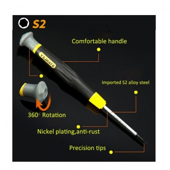 Stanley 1-piece precision mini hexagonal screwdriver 0.9mm 1.3mm 1.5mm 2.0mm 2.5mm 3.0mm micro hexagon key allen drive S2 steel