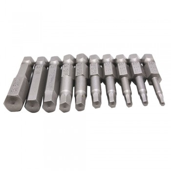 10PCs 5/64-5/16 Magnetic Hex Head Allen Wrench Drill Bit Set Solid S2 Steel Alloy Screwdrivers Bits Set