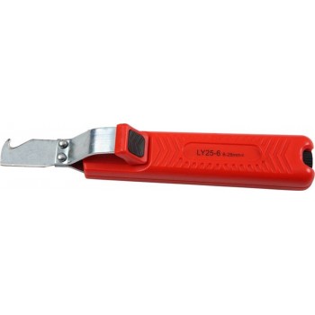 LY25-6 wire stripper knife PVC,rubber,PTFE silicone 8-28mm cable stripping knife mini electrician knife
