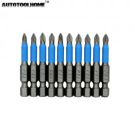 10pc 50mm PH1 PH2 PH3 PZ1 PZ2 PZ3 Magnetic Screwdriver Bit Set 1/4 Hex Shank Anti Slip Phillips Electric Power Tool Accessories