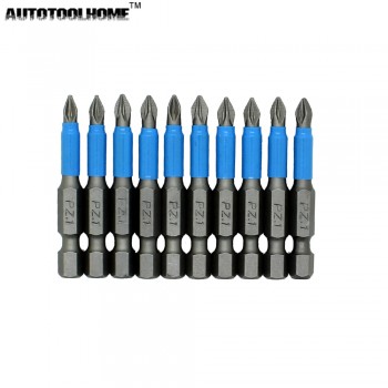 10pc 50mm PH1 PH2 PH3 PZ1 PZ2 PZ3 Magnetic Screwdriver Bit Set 1/4 Hex Shank Anti Slip Phillips Electric Power Tool Accessories