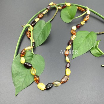 Yoowei Natural Amber Necklace for Gift Irregular Bead 45cm/55cm Women Anniversary Gift Healing Baltic Amber Jewelry Wholesale