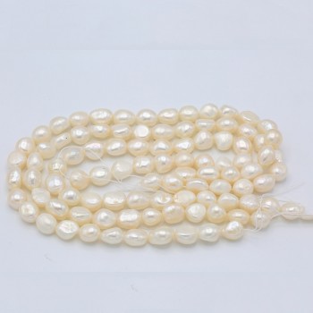 BaroqueOnly Nuclear Edison Pearl String 36cm No Clasp 10-11mm White/blue/grey Real Freshwater Pearl Choker Necklace DIY Making