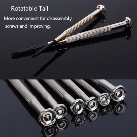 6pcs Precision Multifunction Mini Small Screwdriver Set with Slotted Phillips Bits for Watch Glasses Screw driver Repair Tools