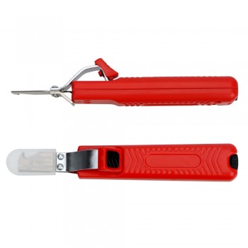 DIYWORK Cable Wire Stripper Knife Adjustable Rubber Handle 8-28mm Cable Stripper Insulation Stripper PVC