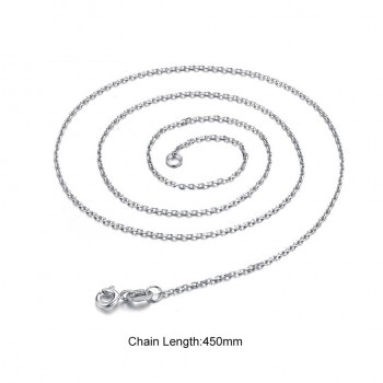 UMCHO Free Shipping Real 925 Sterling Silver Italy Cable Chain Necklace 18 inch/ 45 cm Chain For Women Fine Jewelry For Women
