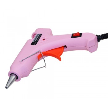 Pink Handy Professional High Temp Heater 20W Hot Glue Gun Repair Heat Tool With Hot Melt Glue Sticks