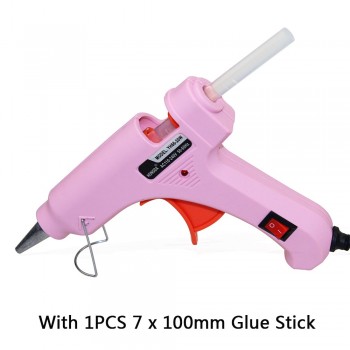 Pink Handy Professional High Temp Heater 20W Hot Glue Gun Repair Heat Tool With Hot Melt Glue Sticks