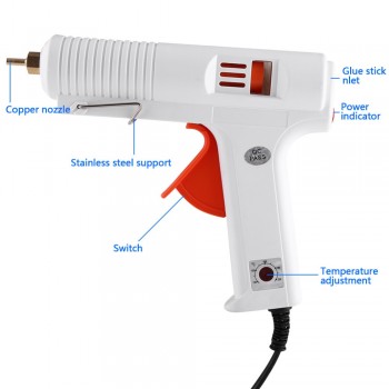 120W Adjustable Hot Melt Glue Gun 100-240V Electric Heat Temperature Graft Repair Heat Gun HandTool Fit 11mm Glue Stick