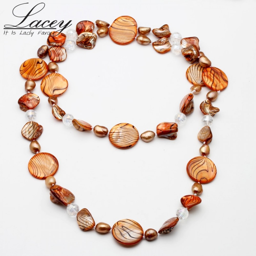 Real natural freshwater pearl necklace for women long 98cm,fashion mother of pearl necklace bohemia sweater necklace gift